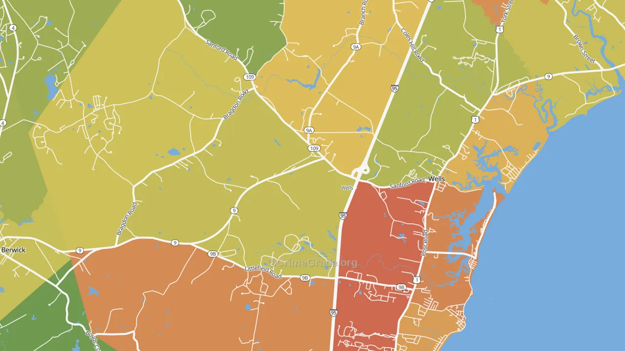04090, ME Map of Vehicle Theft Rates