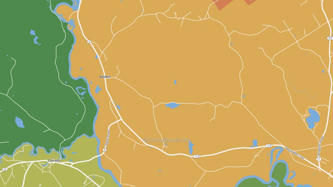 04091, ME Map of Vehicle Theft Rates