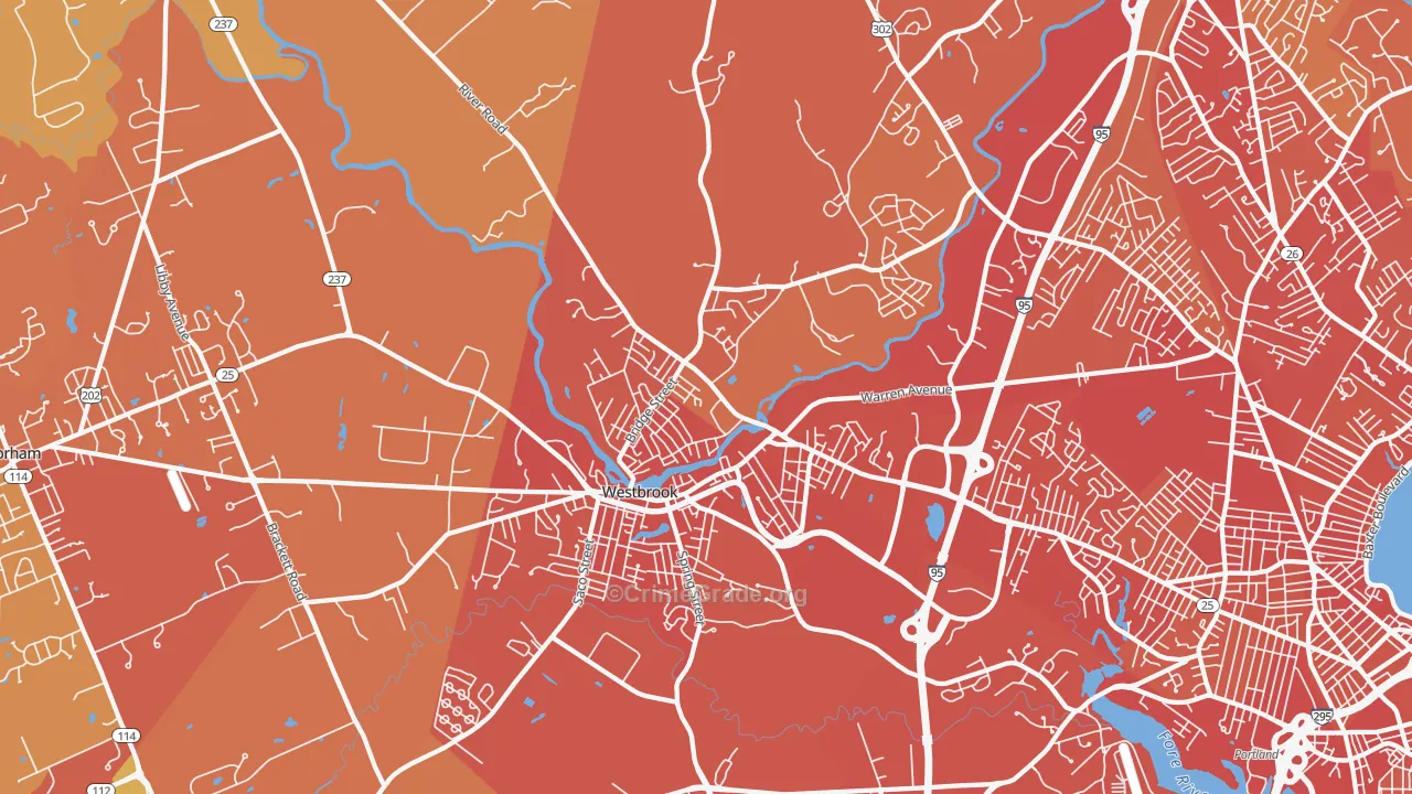 04092, ME Map of Vehicle Theft Rates