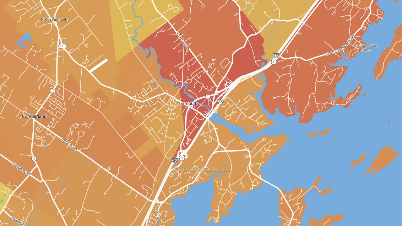 04096, ME Map of Vehicle Theft Rates