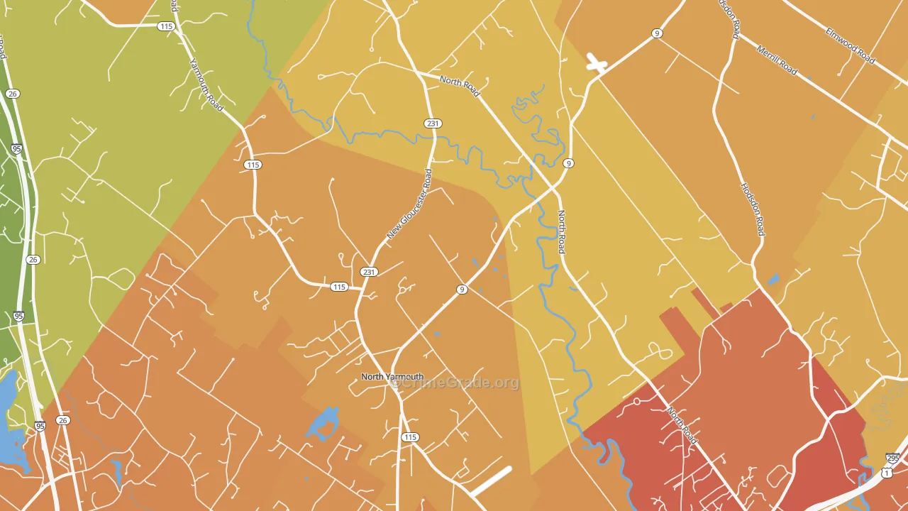 04097, ME Map of Vehicle Theft Rates