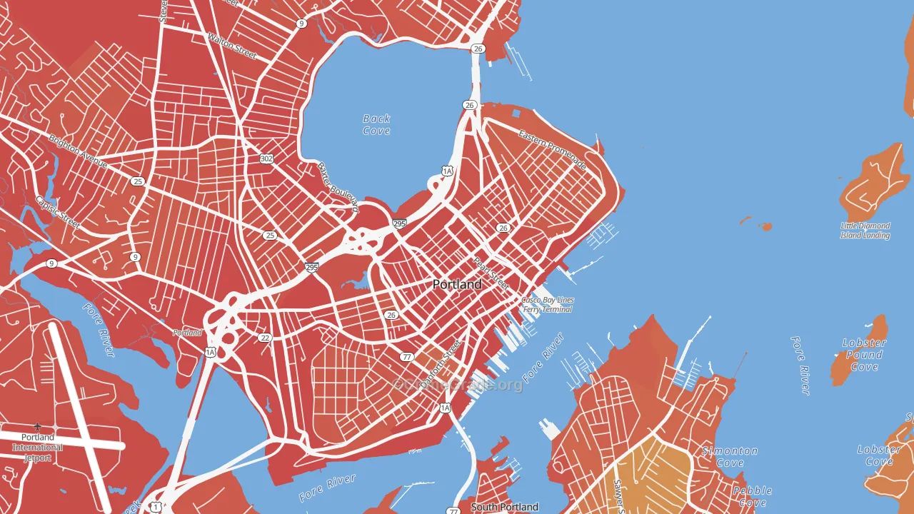 04101, ME Map of Vehicle Theft Rates