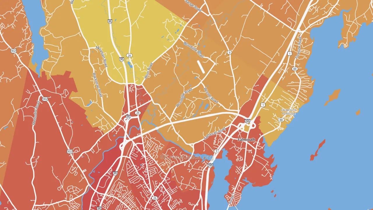 04105, ME Map of Vehicle Theft Rates