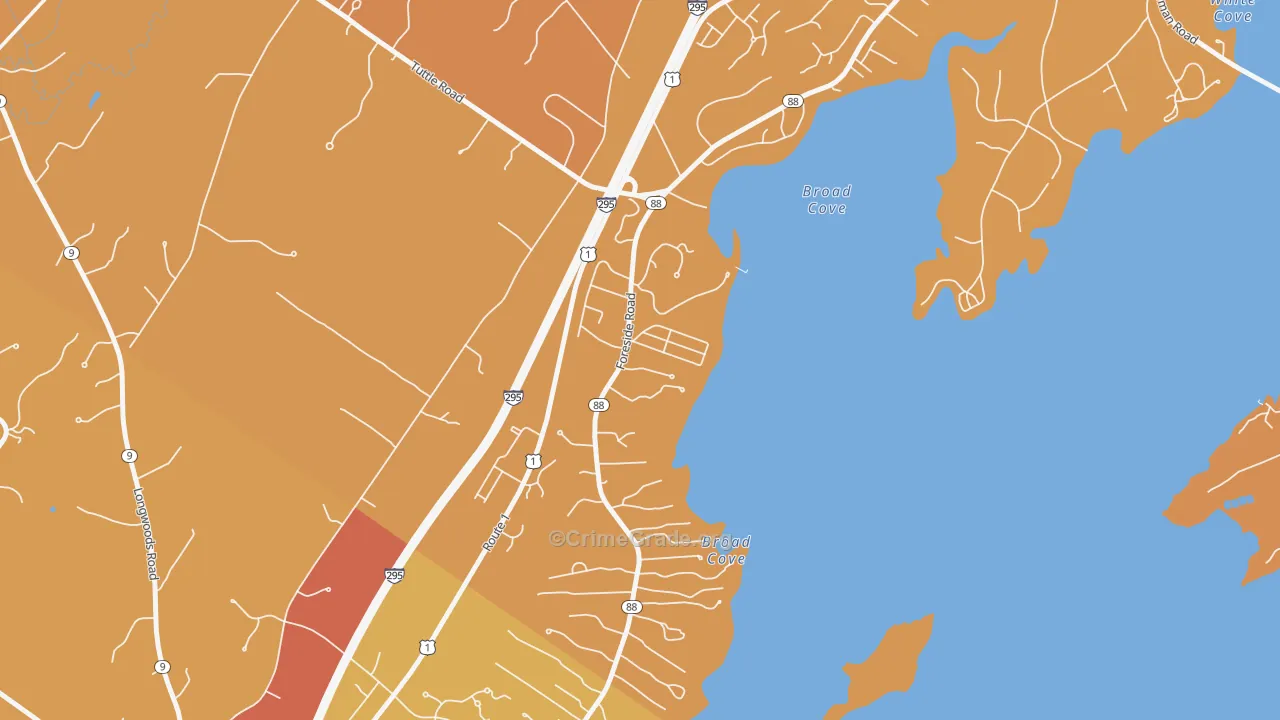 04110, ME Map of Vehicle Theft Rates