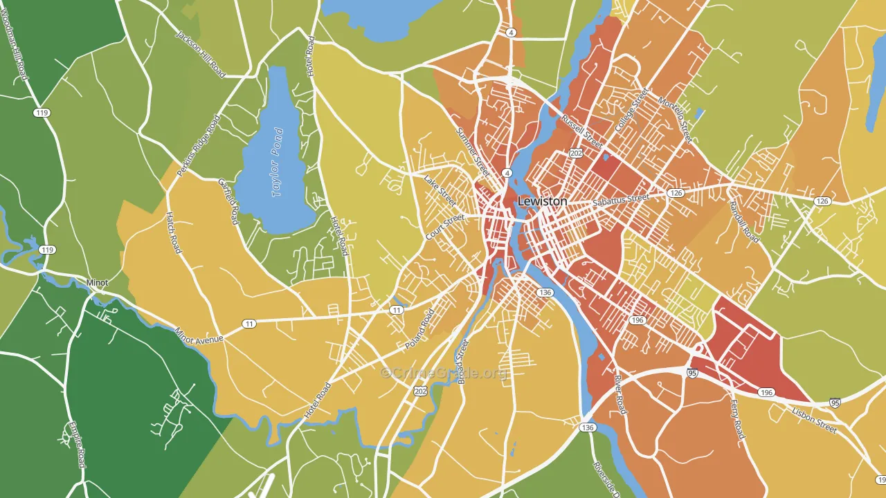 04210, ME Map of Vehicle Theft Rates
