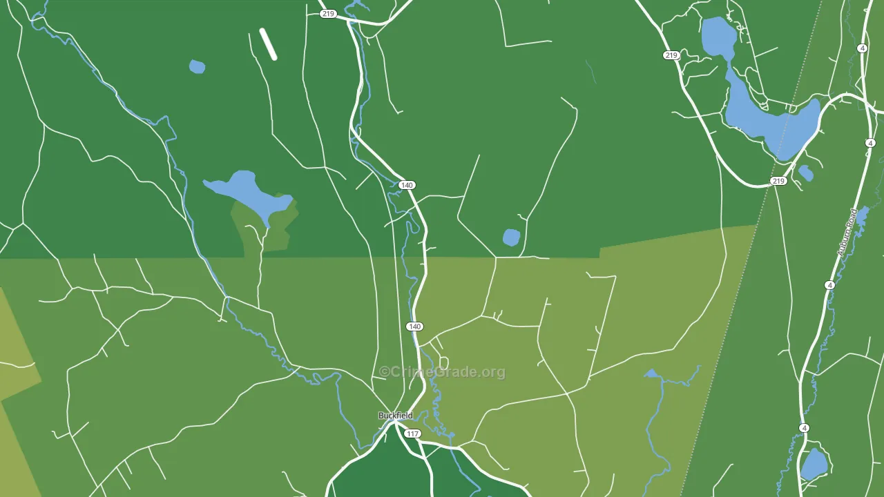 04220, ME Map of Vehicle Theft Rates
