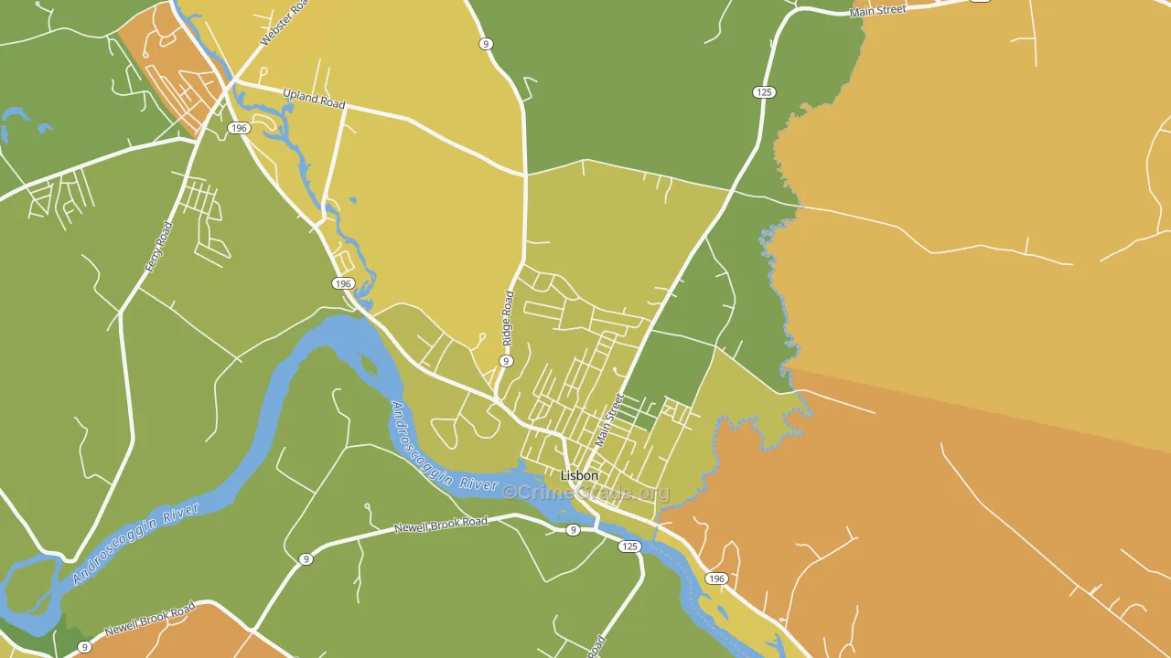 04252, ME Map of Vehicle Theft Rates