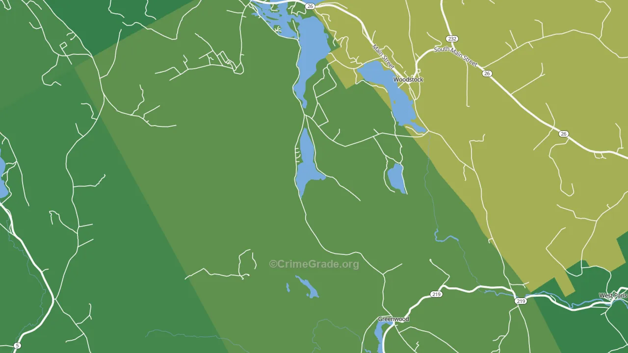04255, ME Map of Vehicle Theft Rates