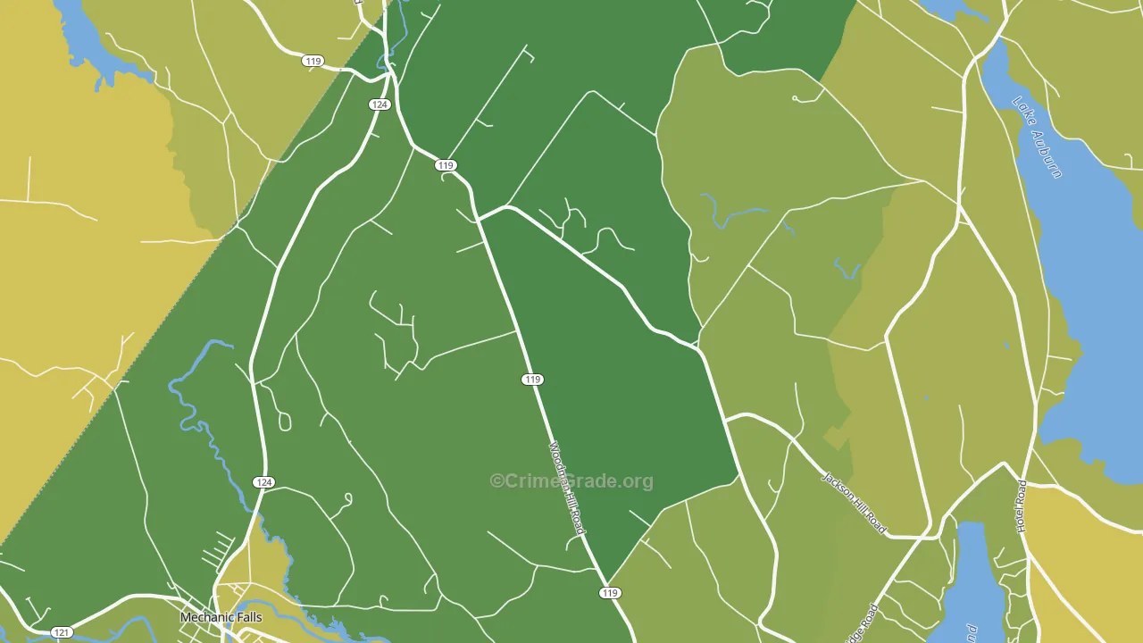 04258, ME Map of Vehicle Theft Rates