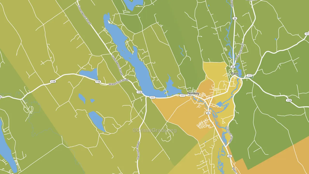 04268, ME Map of Vehicle Theft Rates