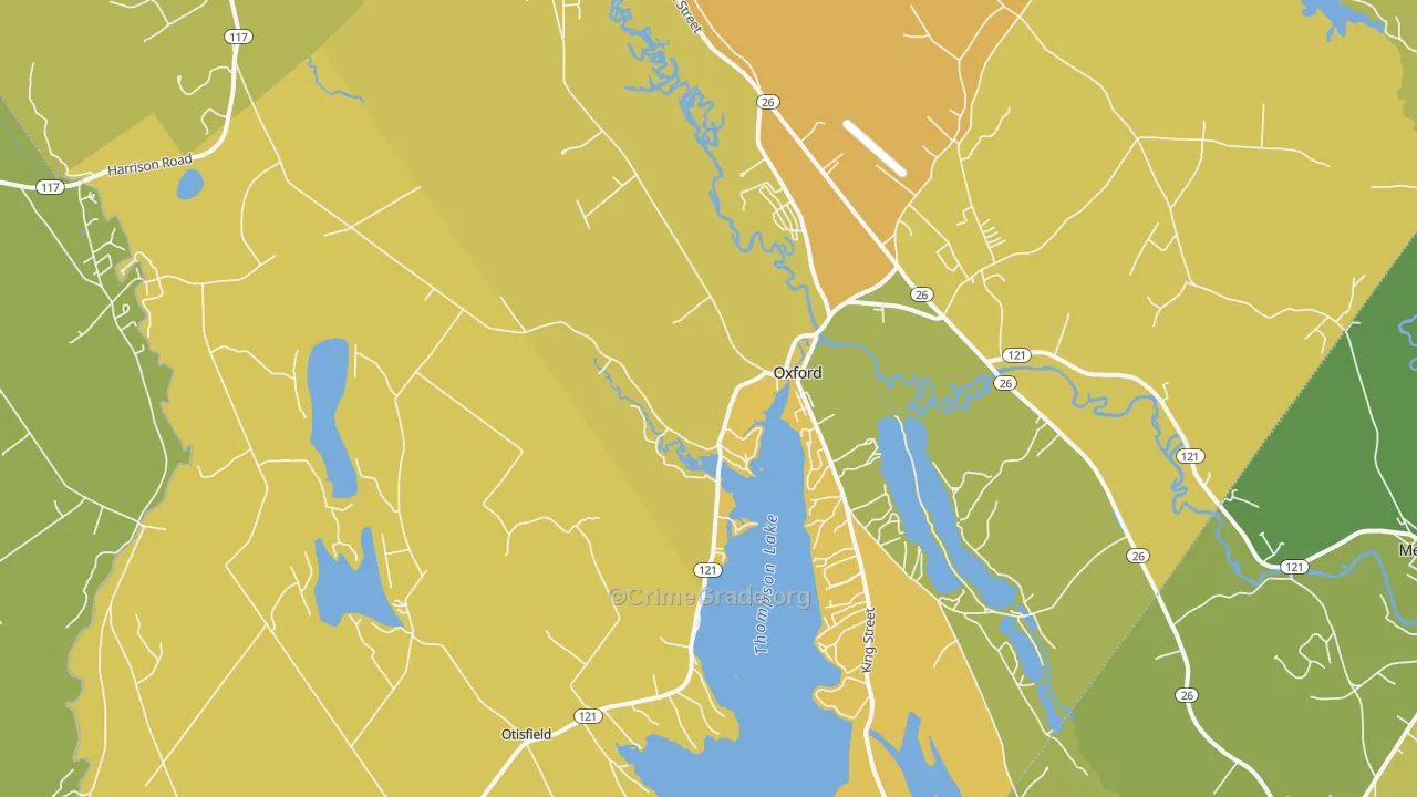 04270, ME Map of Vehicle Theft Rates