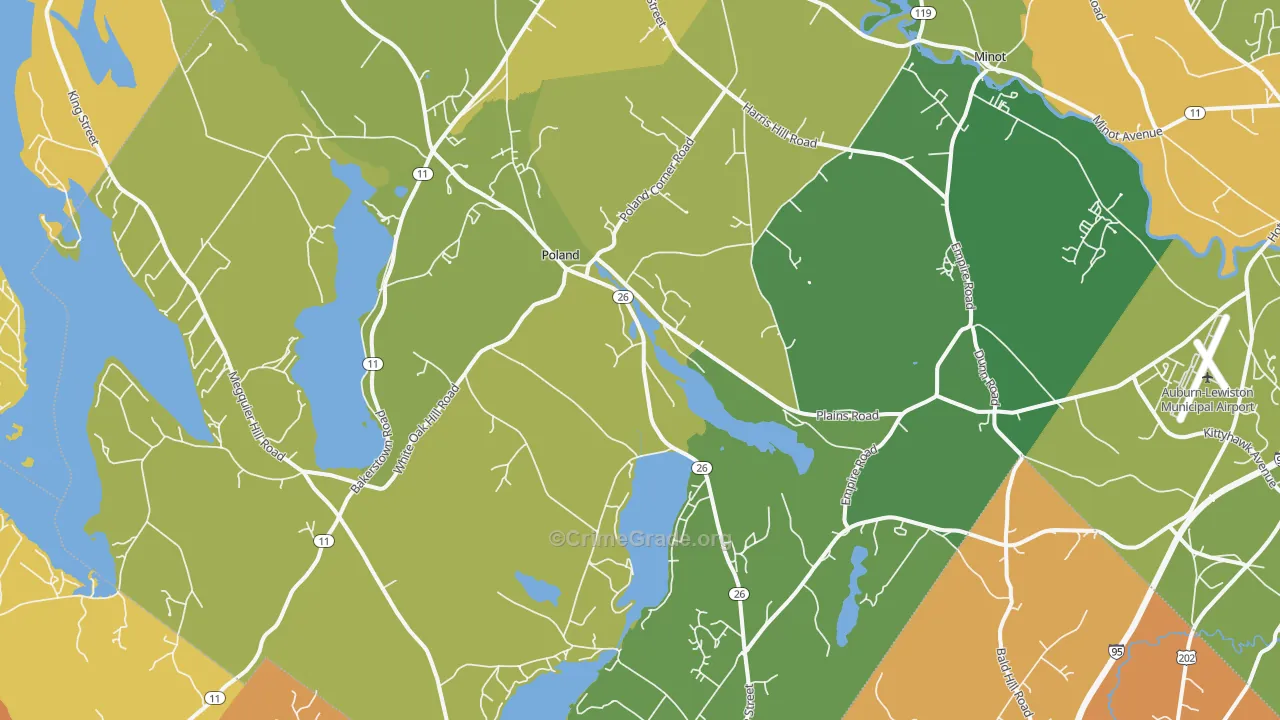 04274, ME Map of Vehicle Theft Rates