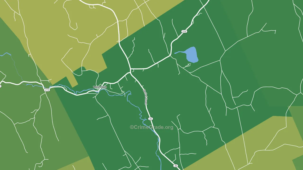 04289, ME Map of Vehicle Theft Rates
