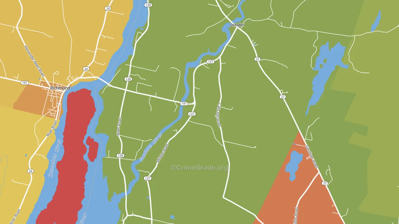 04342, ME Map of Vehicle Theft Rates