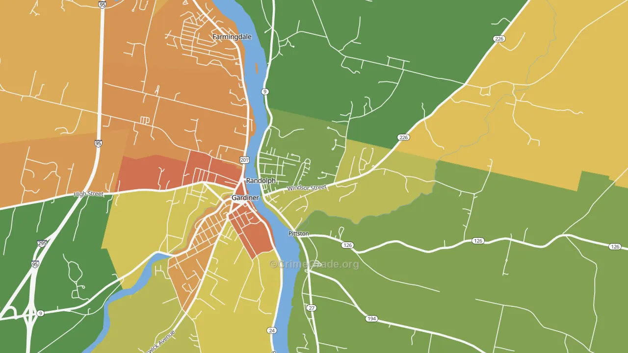 04346, ME Map of Vehicle Theft Rates