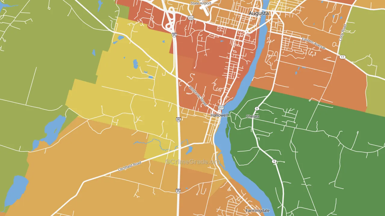 04347, ME Map of Vehicle Theft Rates