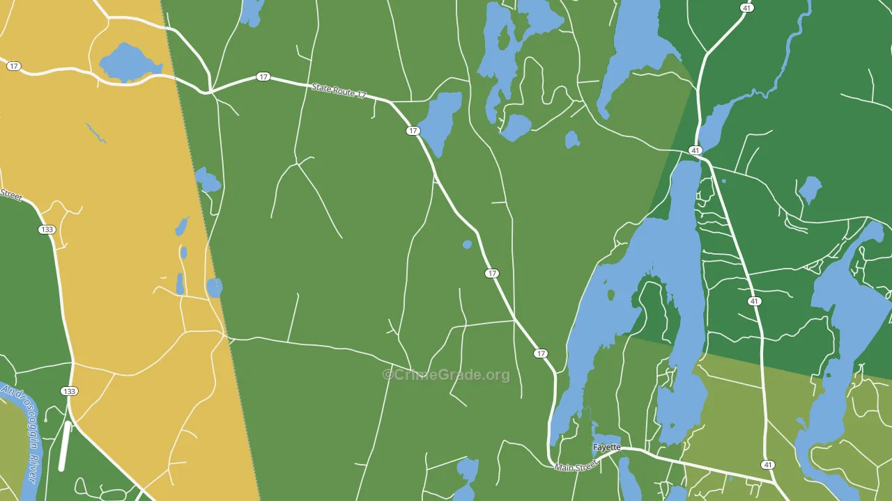 04349, ME Map of Vehicle Theft Rates