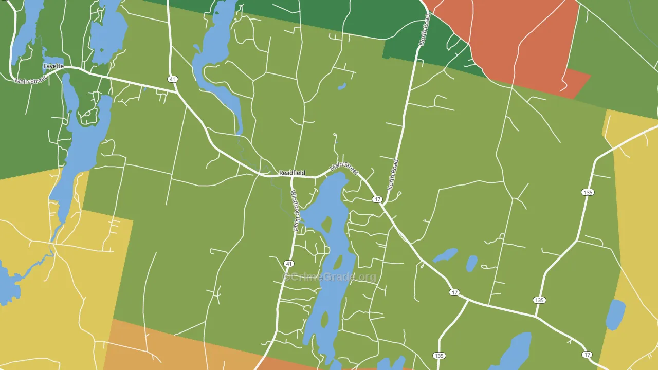 04355, ME Map of Vehicle Theft Rates