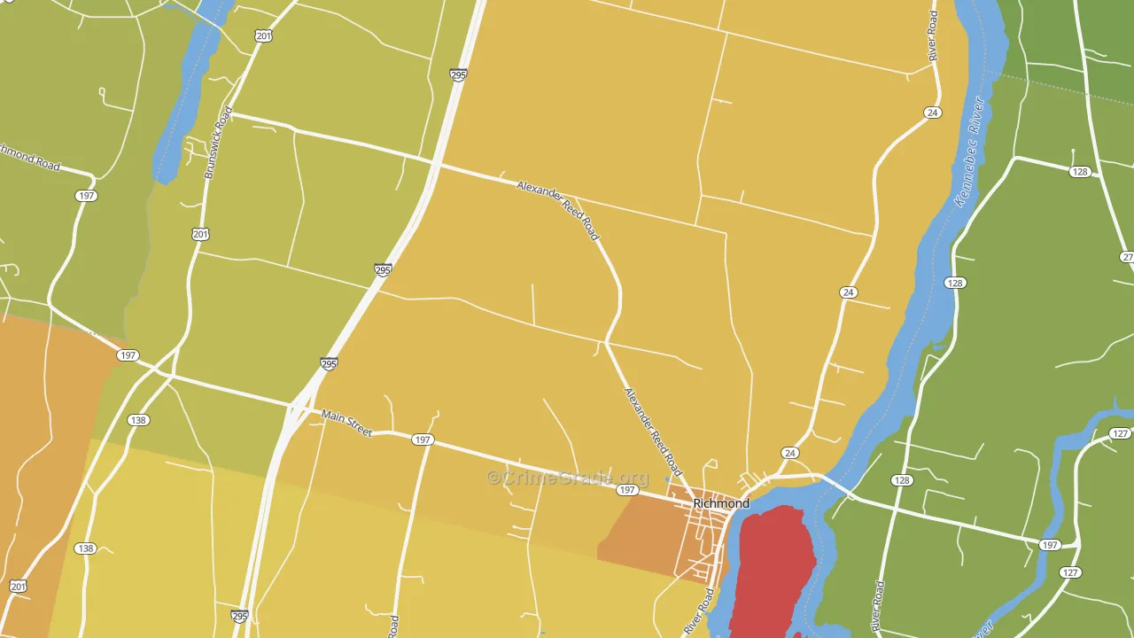 04357, ME Map of Vehicle Theft Rates
