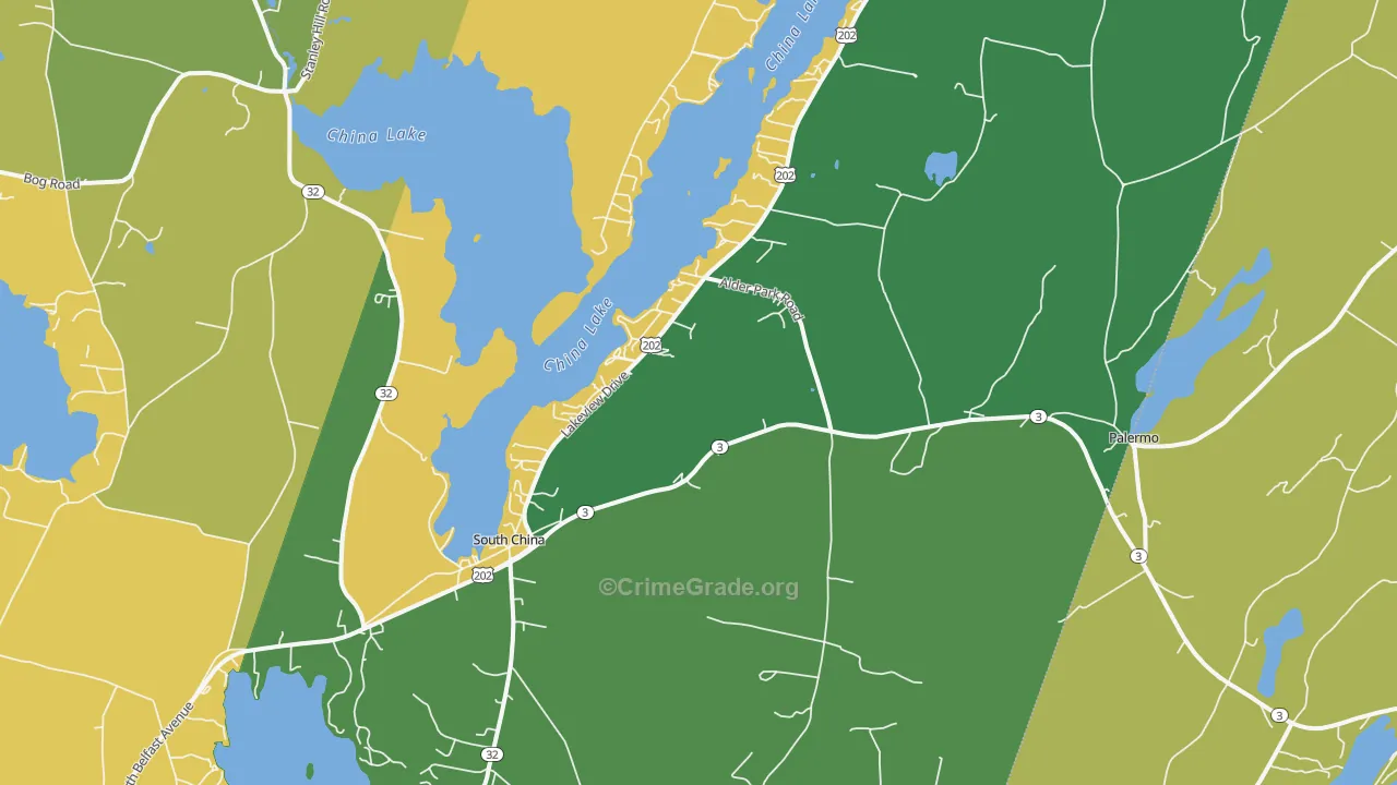 04358, ME Map of Vehicle Theft Rates