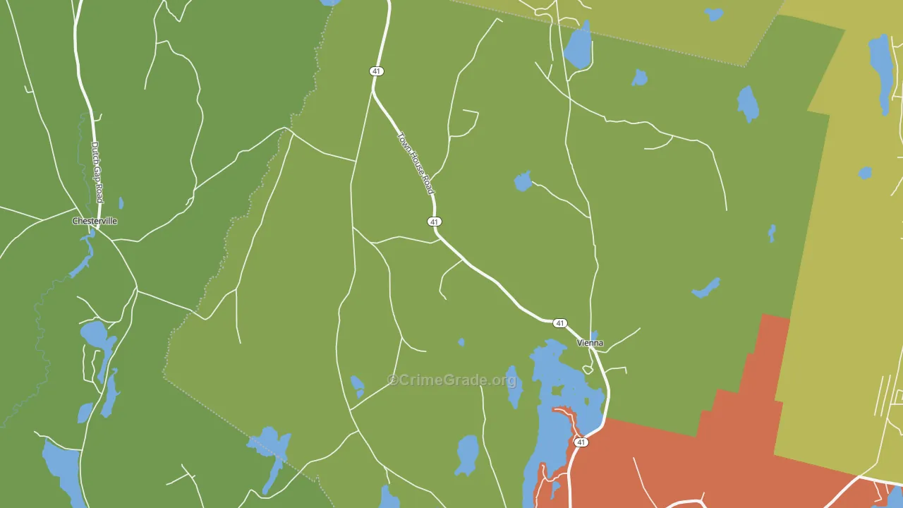 04360, ME Map of Vehicle Theft Rates