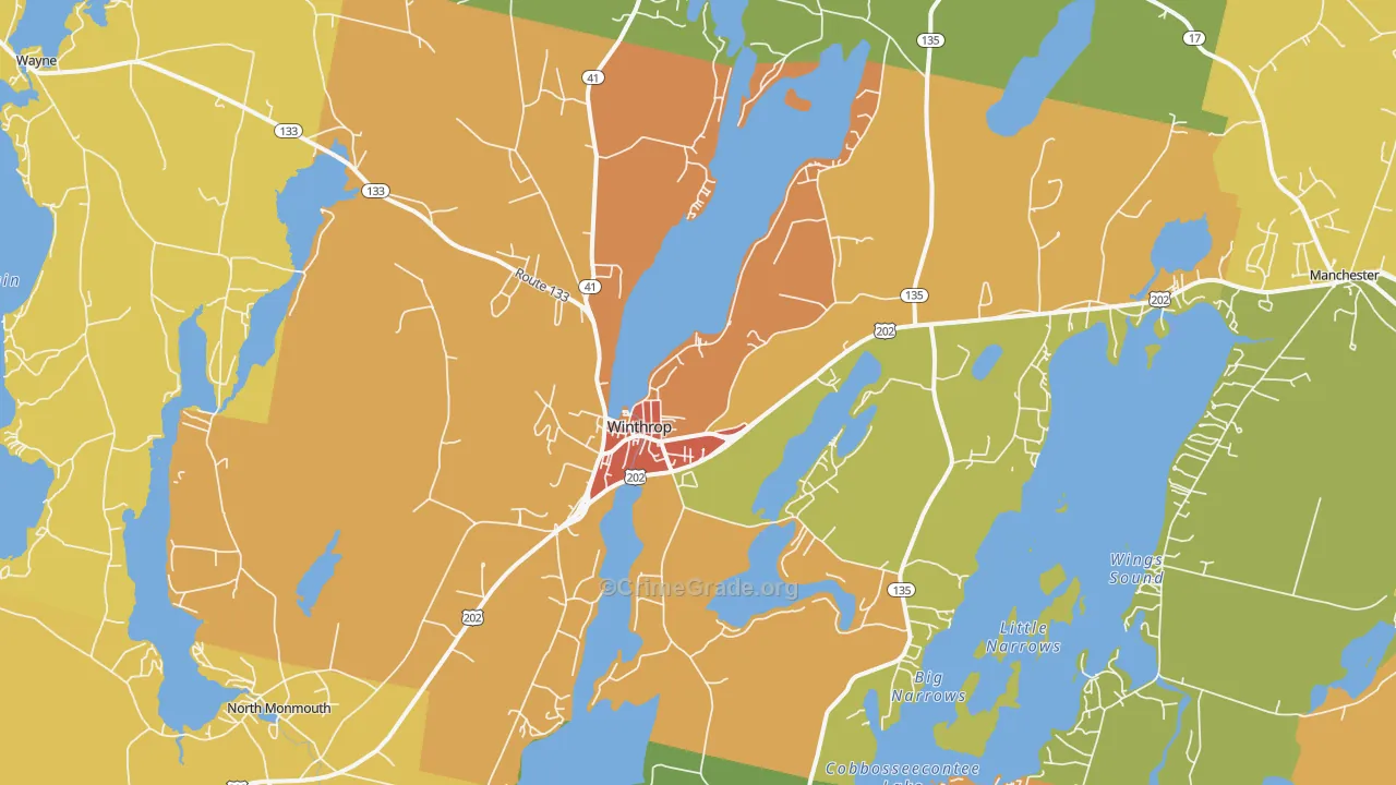 04364, ME Map of Vehicle Theft Rates