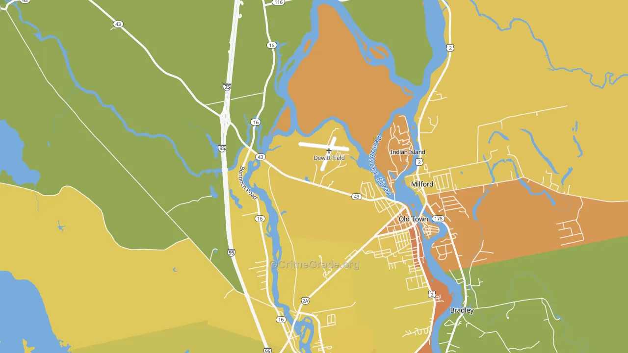 04468, ME Map of Vehicle Theft Rates