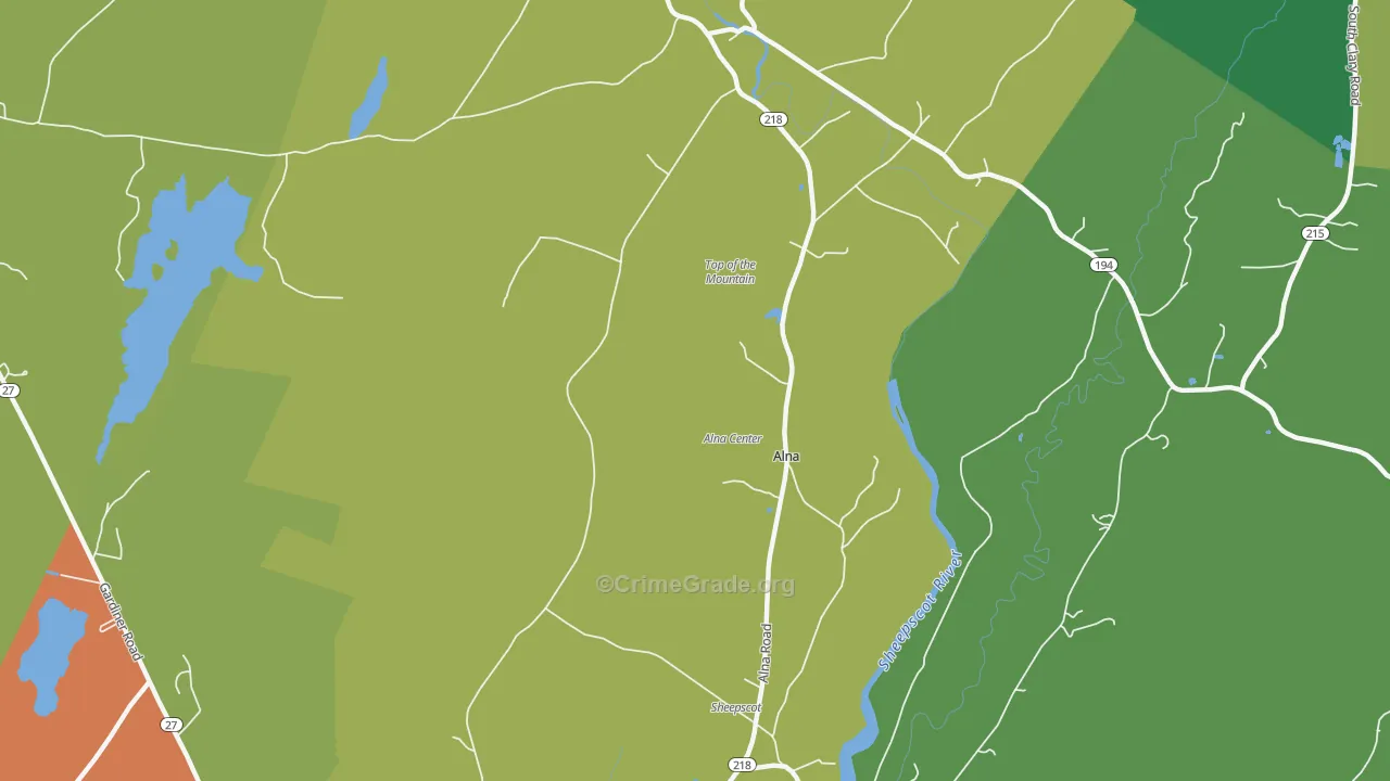 04535, ME Map of Vehicle Theft Rates