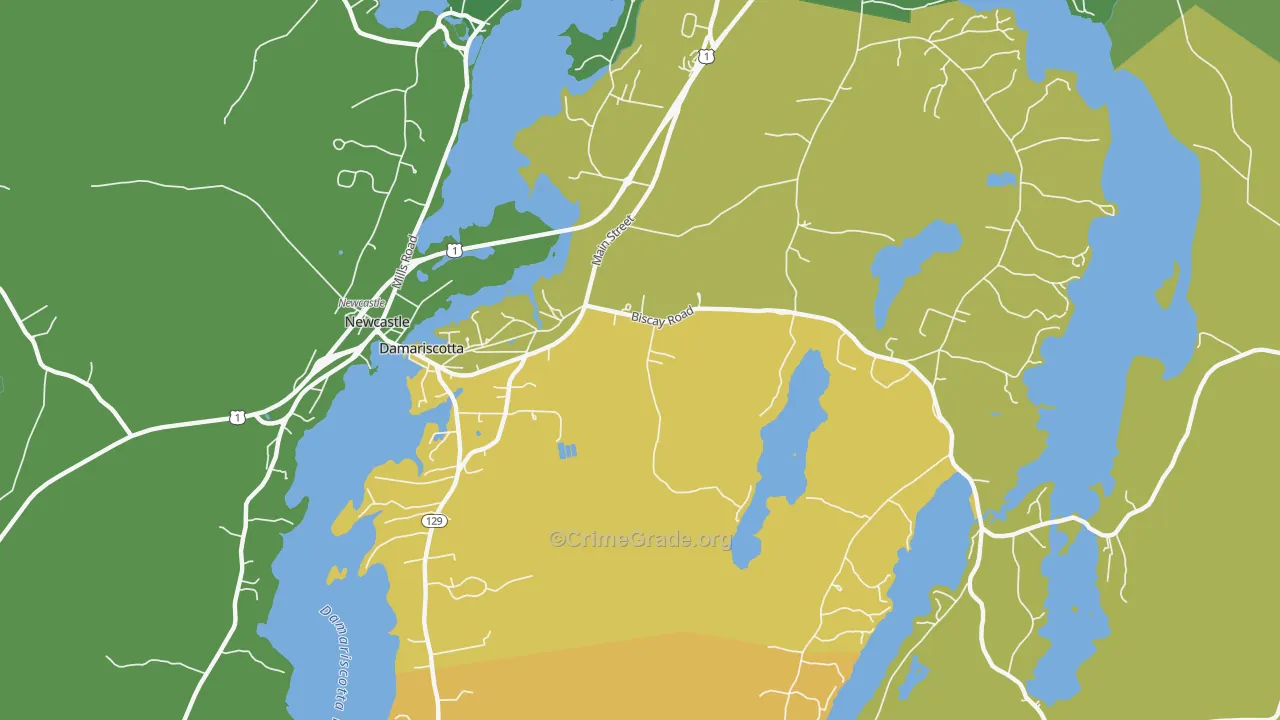 04543, ME Map of Vehicle Theft Rates