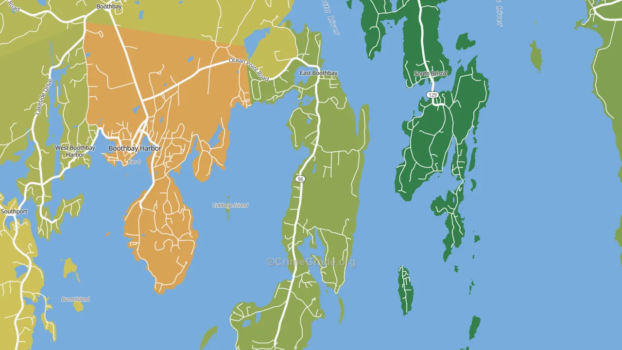 04544, ME Map of Vehicle Theft Rates