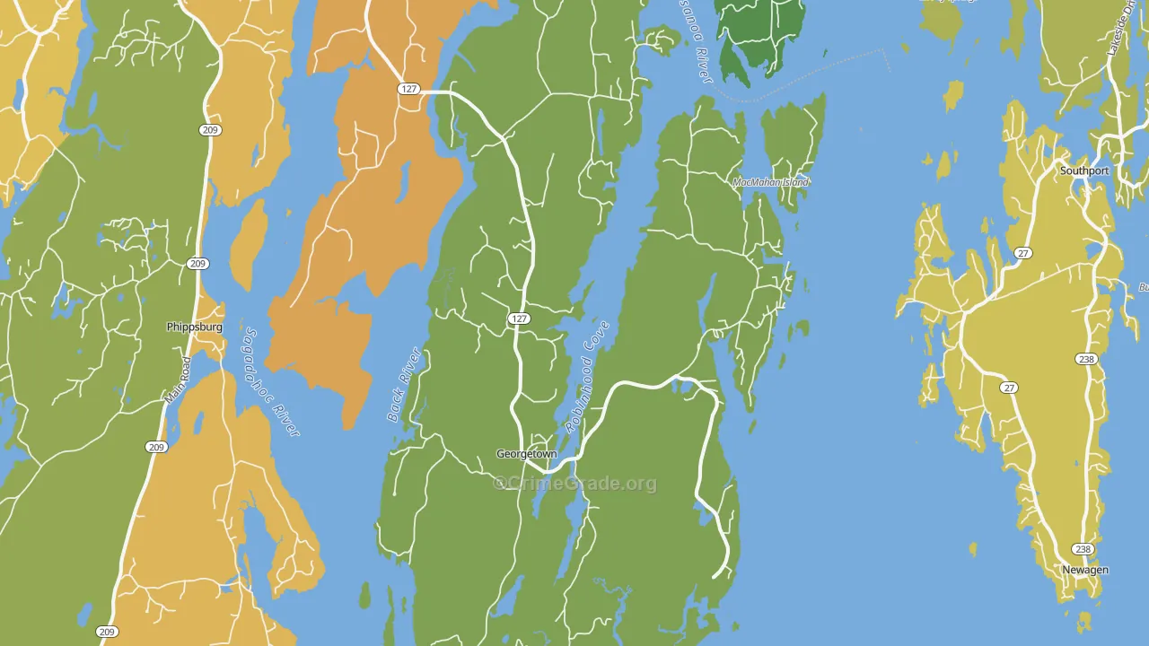 04548, ME Map of Vehicle Theft Rates