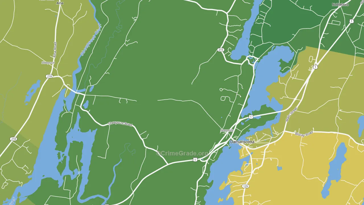 04553, ME Map of Vehicle Theft Rates