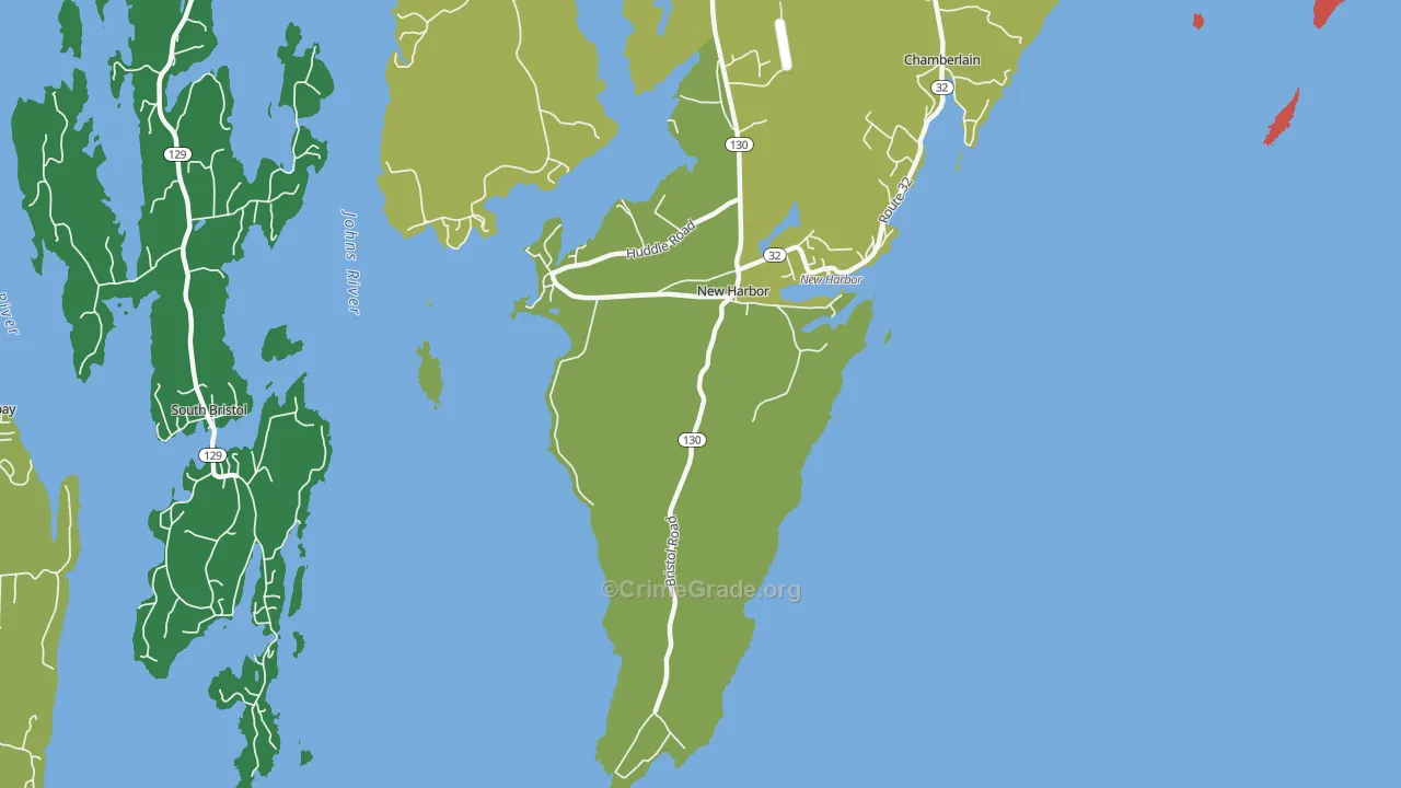 04554, ME Map of Vehicle Theft Rates