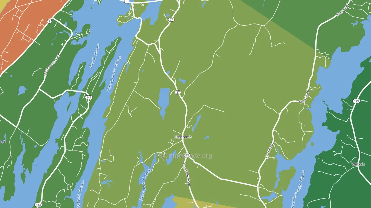 04556, ME Map of Vehicle Theft Rates