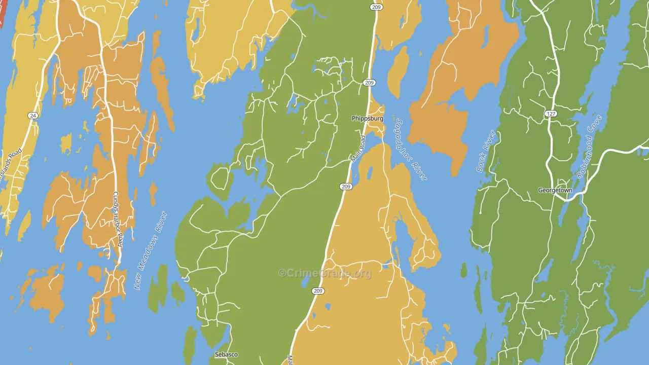 04562, ME Map of Vehicle Theft Rates