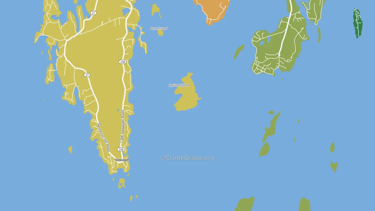 04570, ME Map of Vehicle Theft Rates