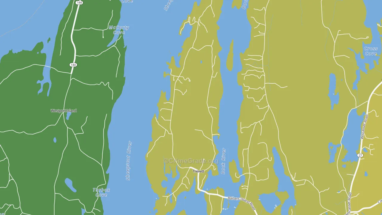 04571, ME Map of Vehicle Theft Rates