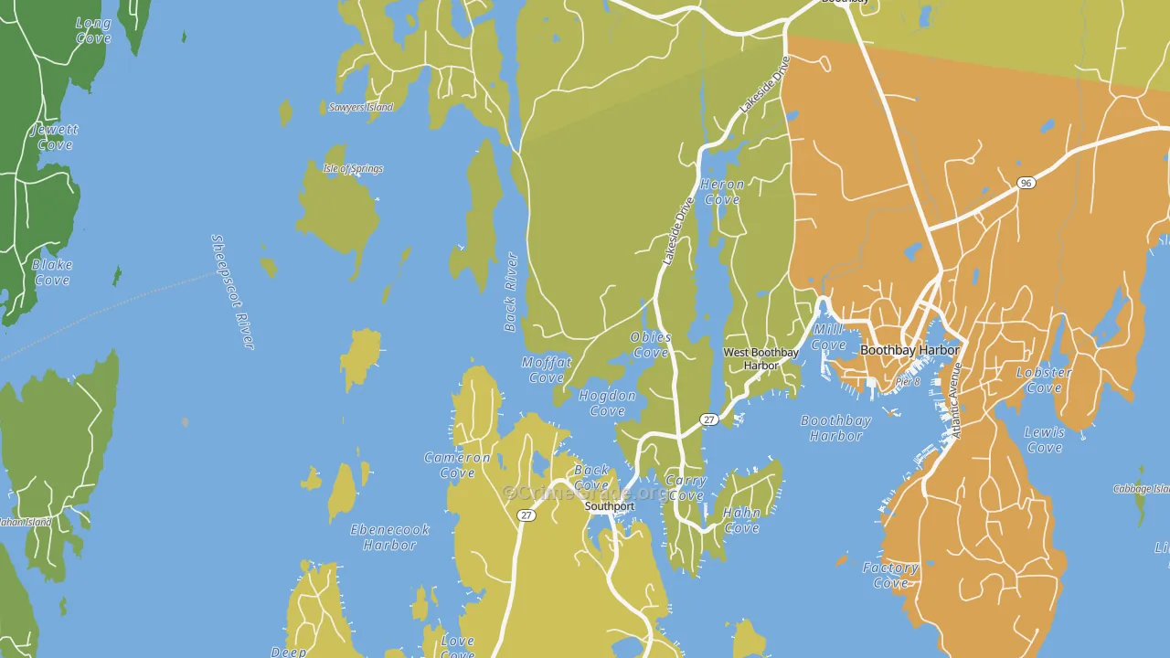 04575, ME Map of Vehicle Theft Rates