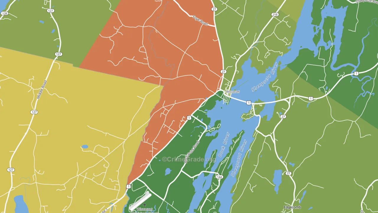 04578, ME Map of Vehicle Theft Rates