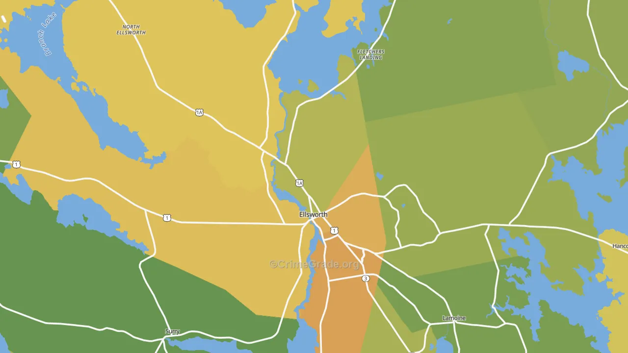 04605, ME Map of Vehicle Theft Rates