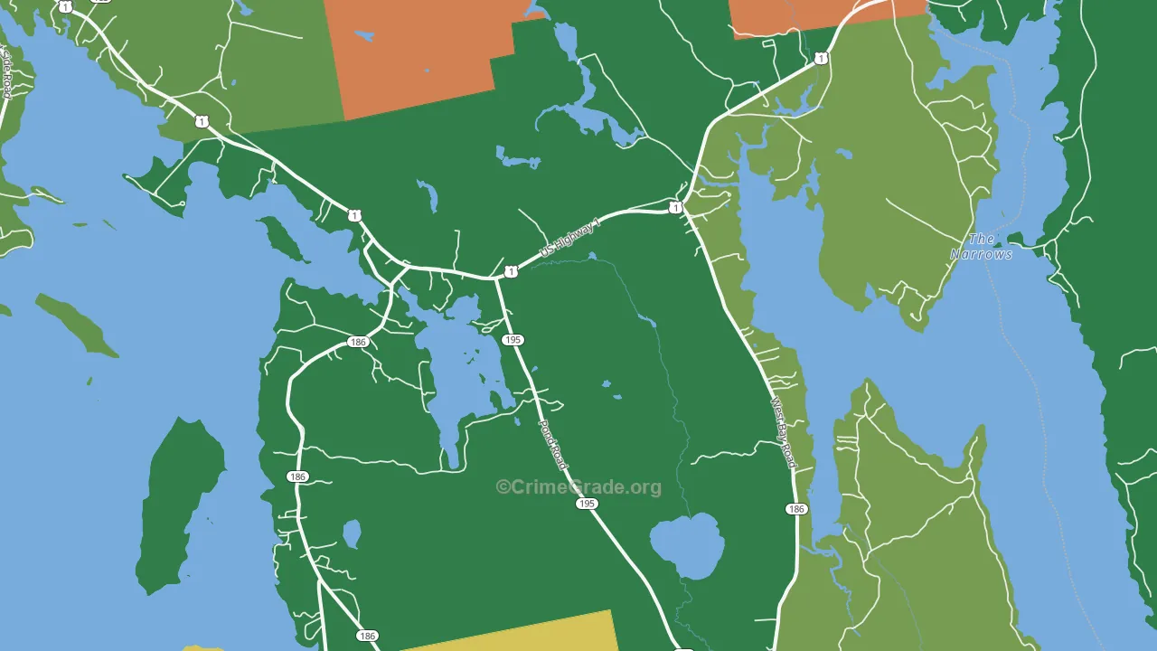 04607, ME Map of Vehicle Theft Rates