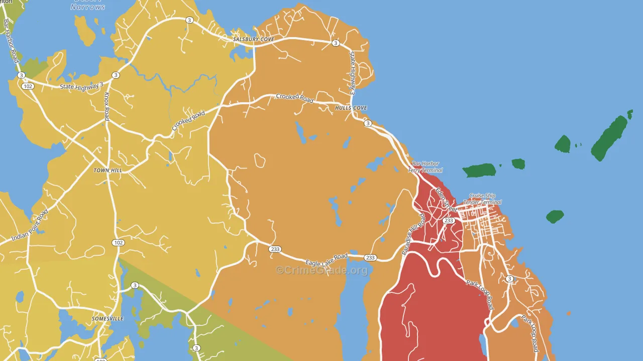 04609, ME Map of Vehicle Theft Rates