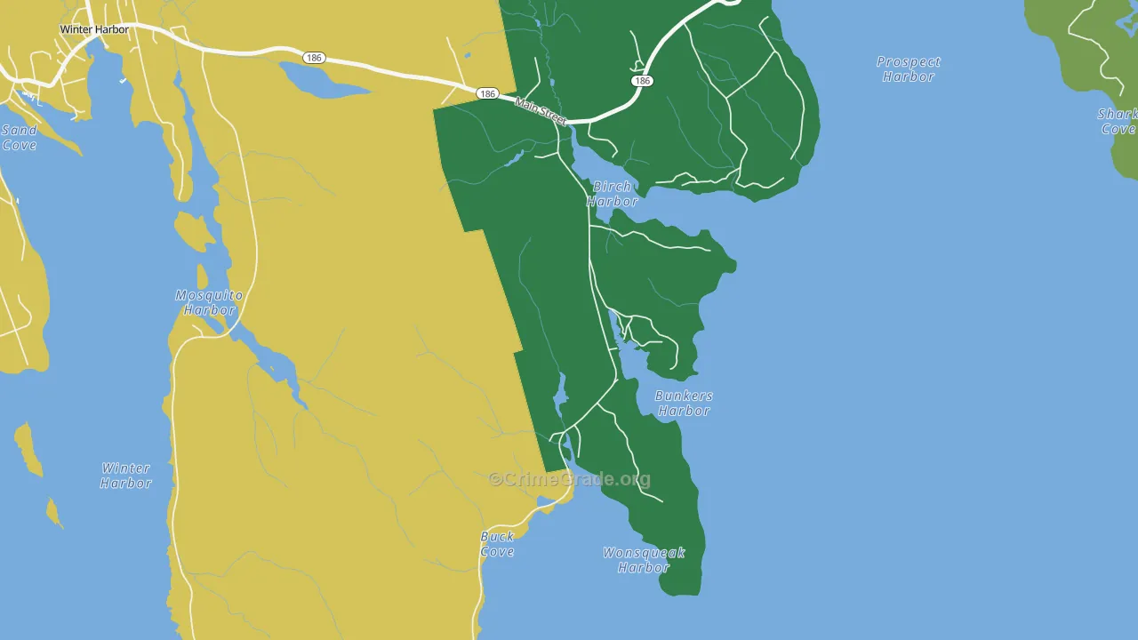 04613, ME Map of Vehicle Theft Rates