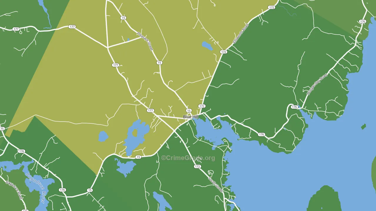 04614, ME Map of Vehicle Theft Rates