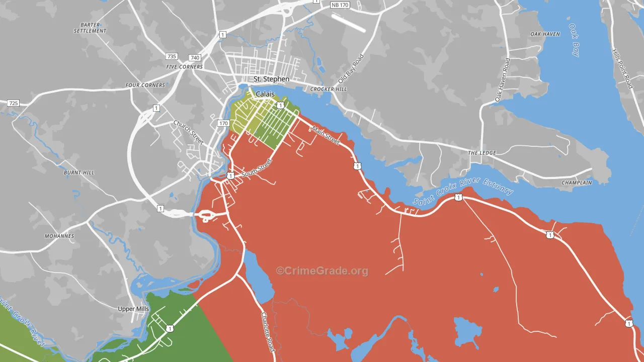 04619, ME Map of Vehicle Theft Rates