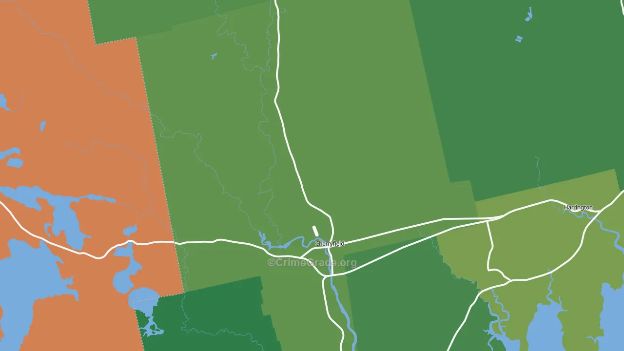 04622, ME Map of Vehicle Theft Rates