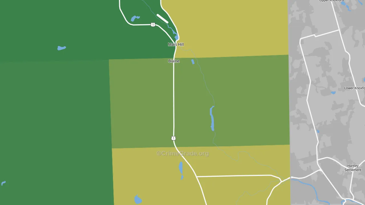 04734, ME Map of Vehicle Theft Rates