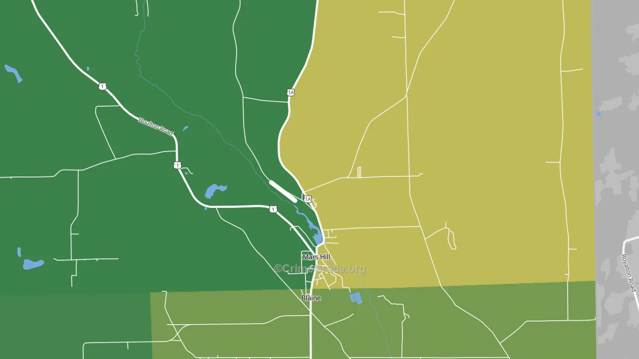 04758, ME Map of Vehicle Theft Rates