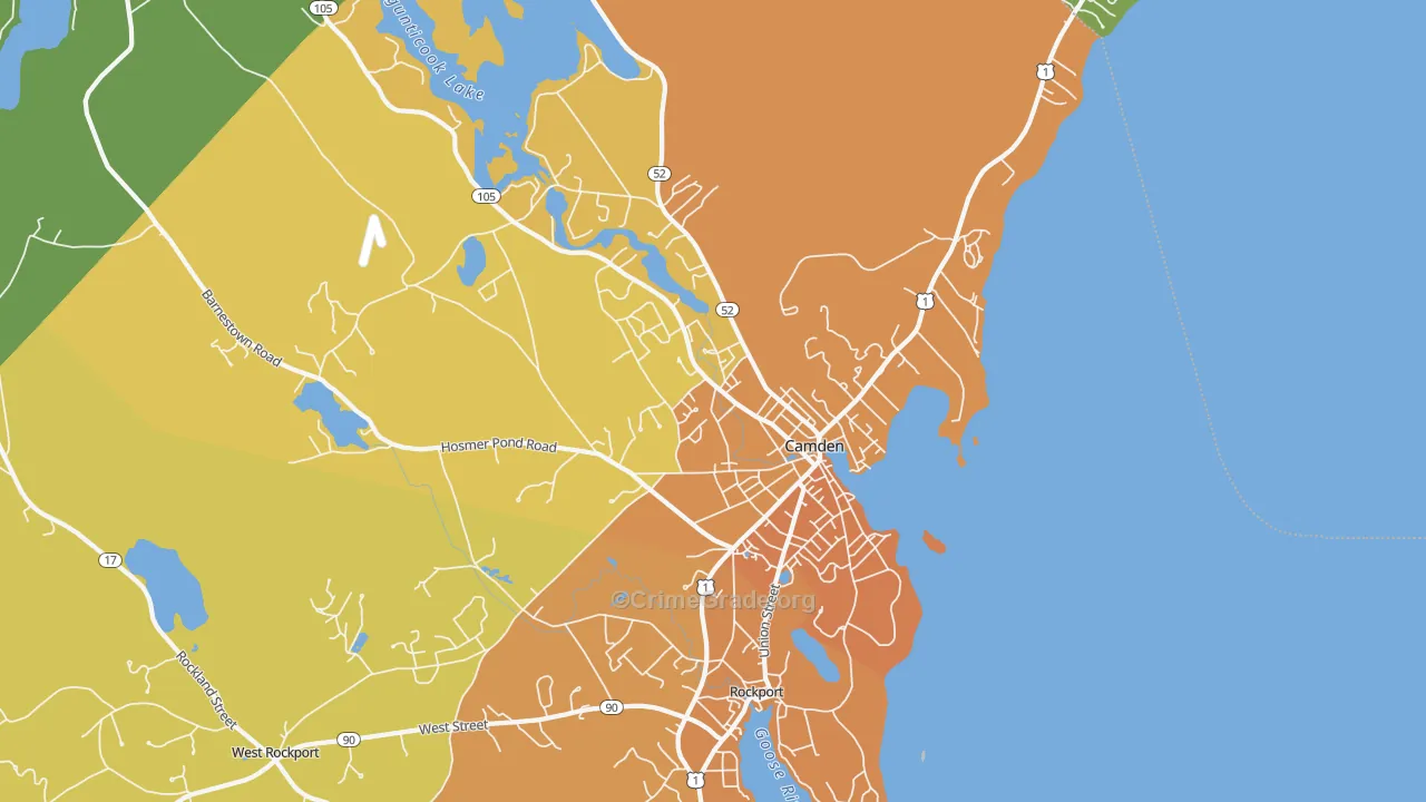 04843, ME Map of Vehicle Theft Rates