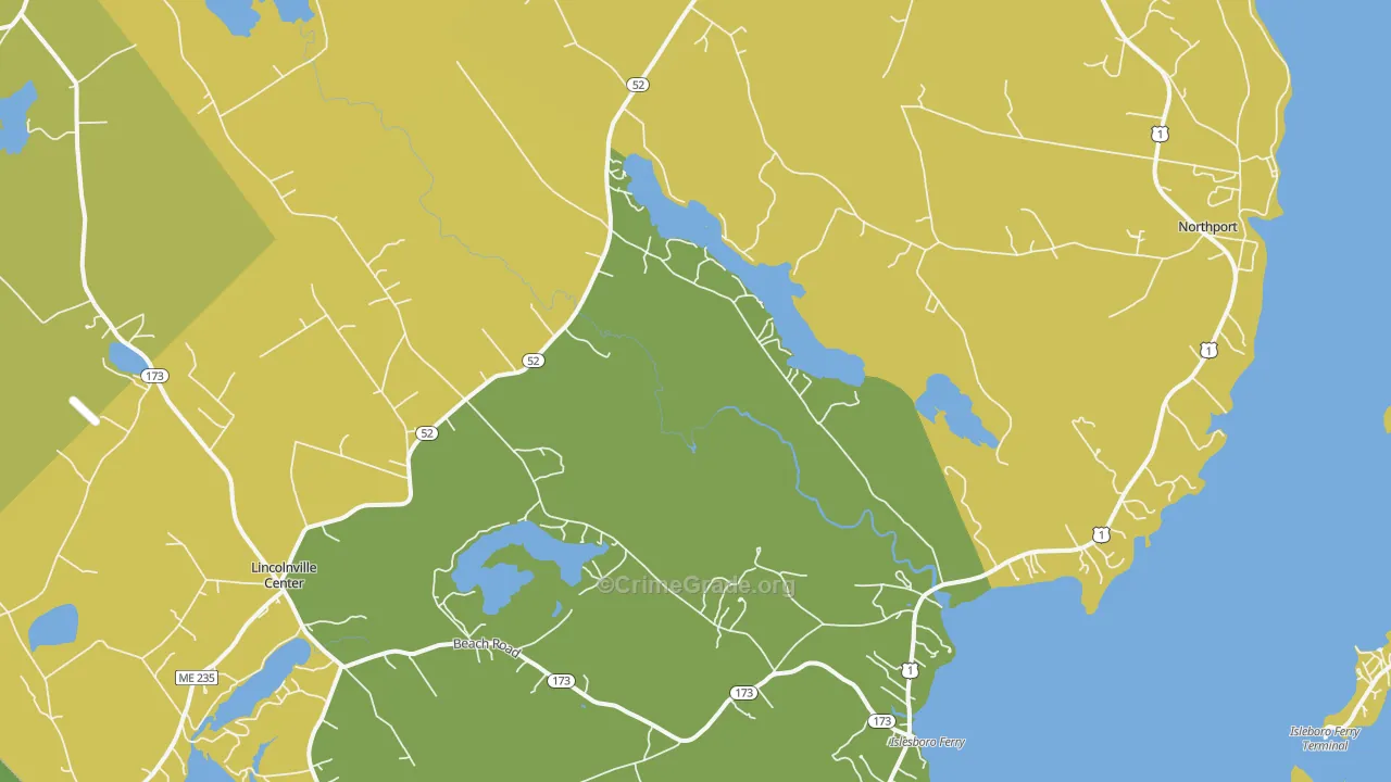 04849, ME Map of Vehicle Theft Rates